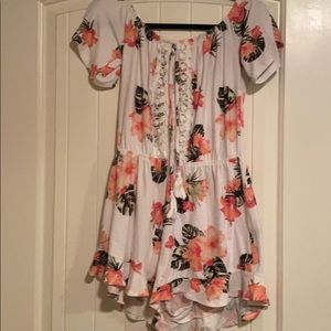 Hawaiian floral romper